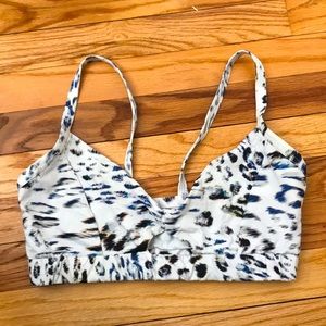Varley Activewear Leopard Keyhole Bra